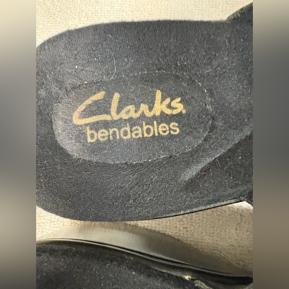 Clark’s Bendables Women’s Dark Grey Slip On Leather Clogs Size 8 - Picture 4 of 7